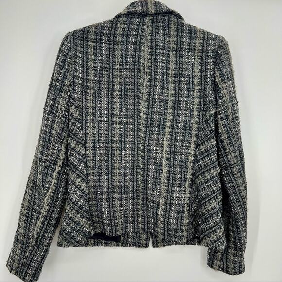 Anthropologie Drew Tweed Blazer Jacket Knit Formal Business Textured M 1 Button - Picture 8 of 8